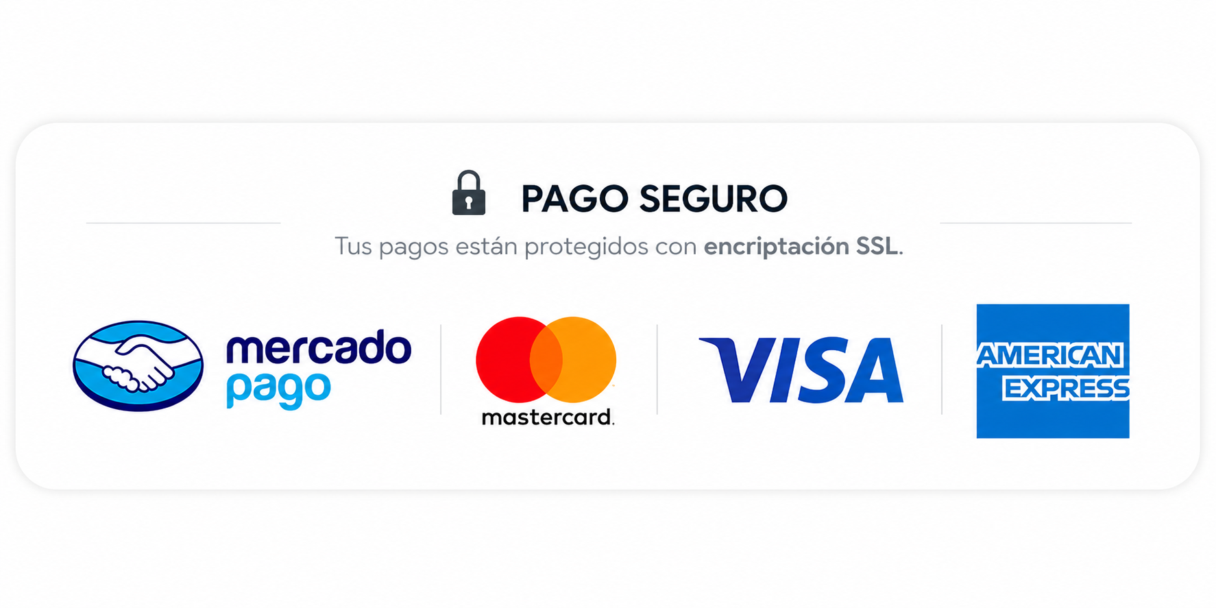 Pago seguro - métodos de pago disponibles